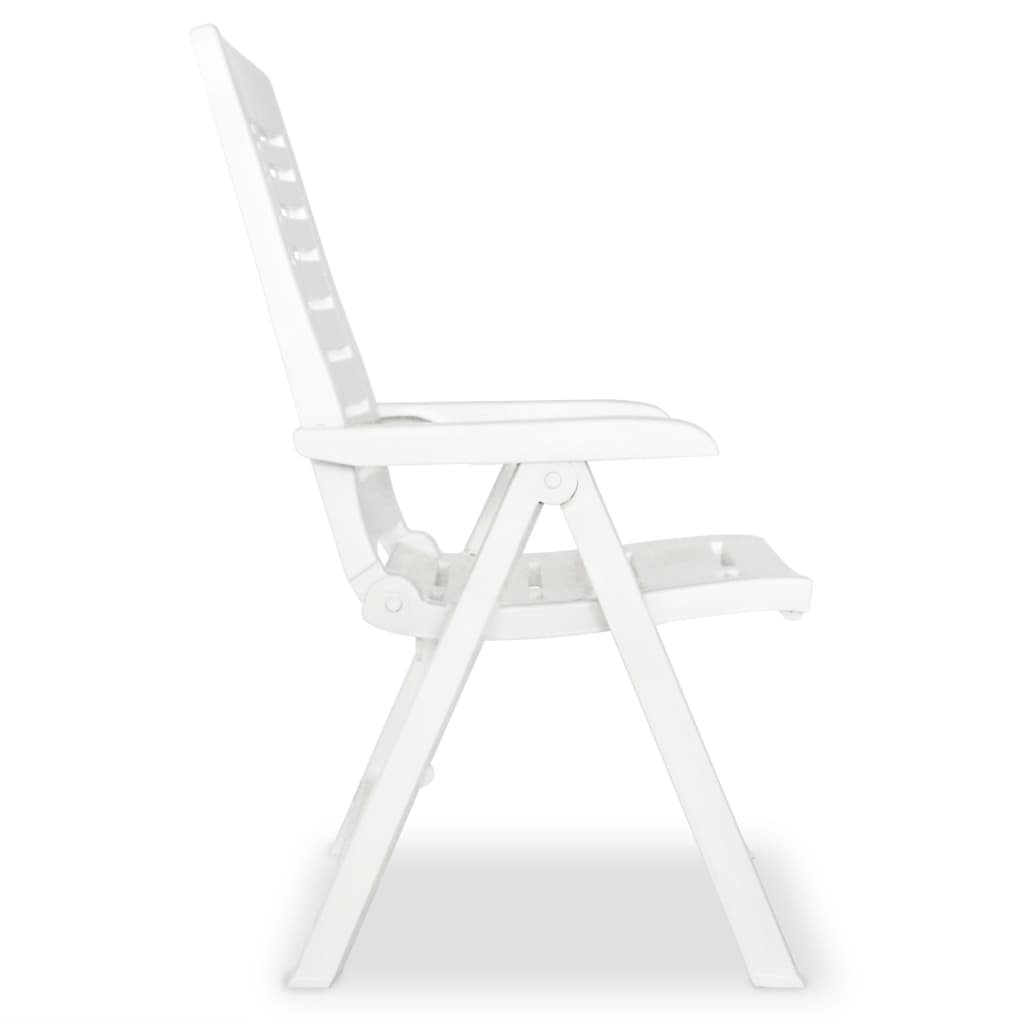 Pack de 6 sillas de exterior Breda reclinables blanco 108x60x61 cm