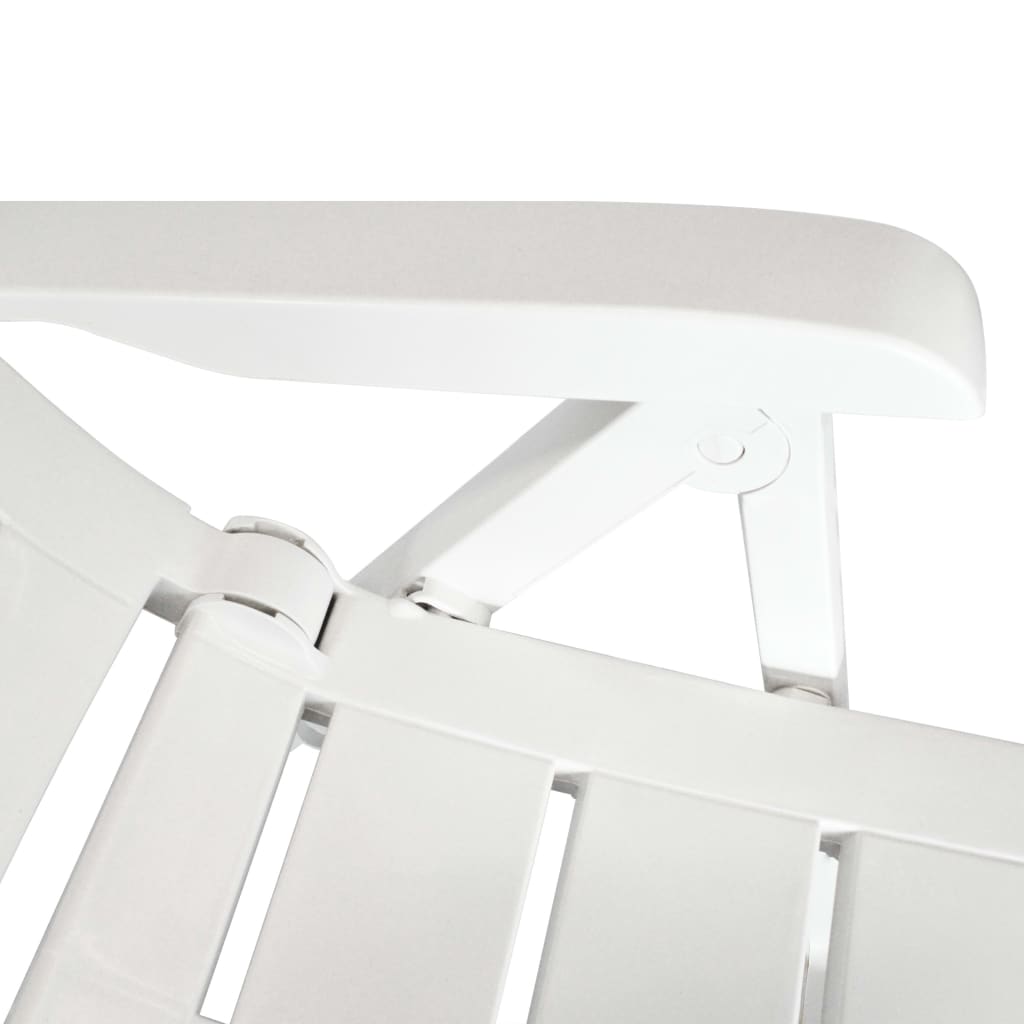 Pack de 6 sillas de exterior Breda reclinables blanco 108x60x61 cm