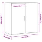 Aparador Firma 2 puertas + estante interior blanco 80x79x38 cm