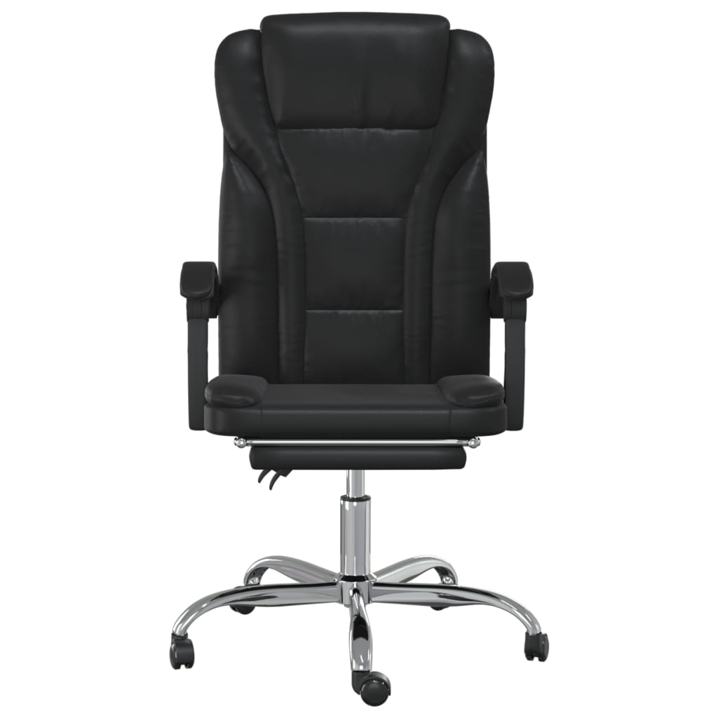 Silla de oficina Pulssar reclinable con reposapiés negro 112,5-122x63x56 cm