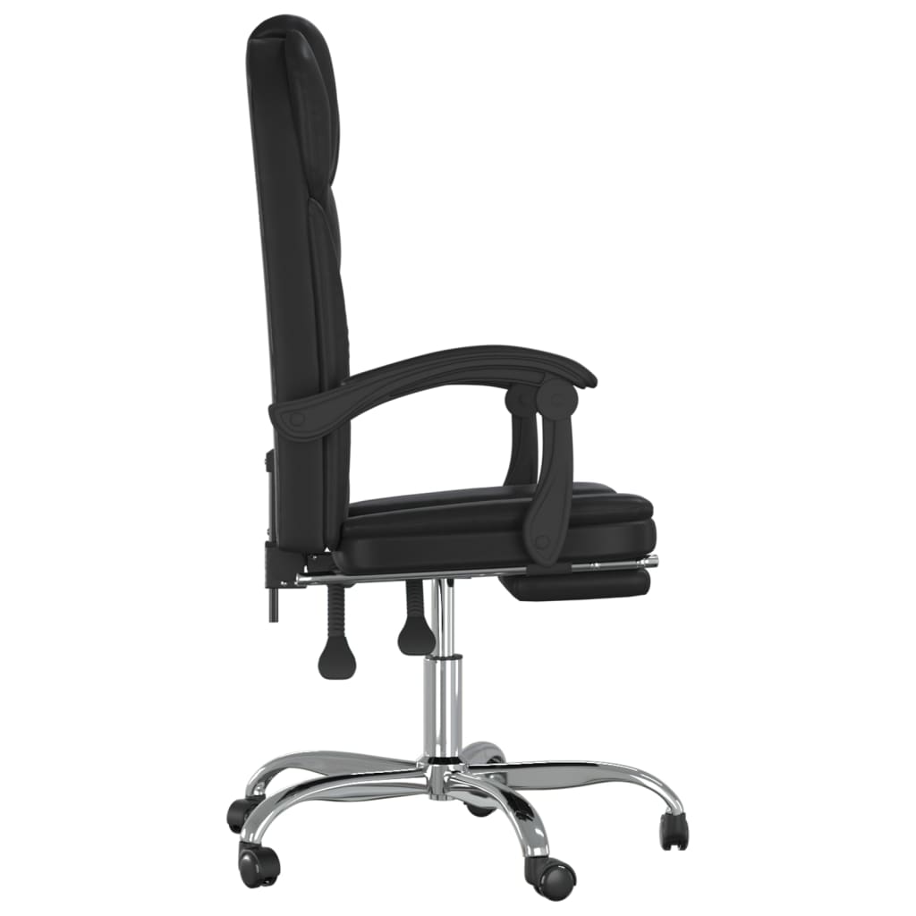 Silla de oficina Pulssar reclinable con reposapiés negro 112,5-122x63x56 cm