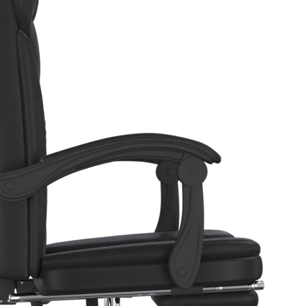 Silla de oficina Pulssar reclinable con reposapiés negro 112,5-122x63x56 cm
