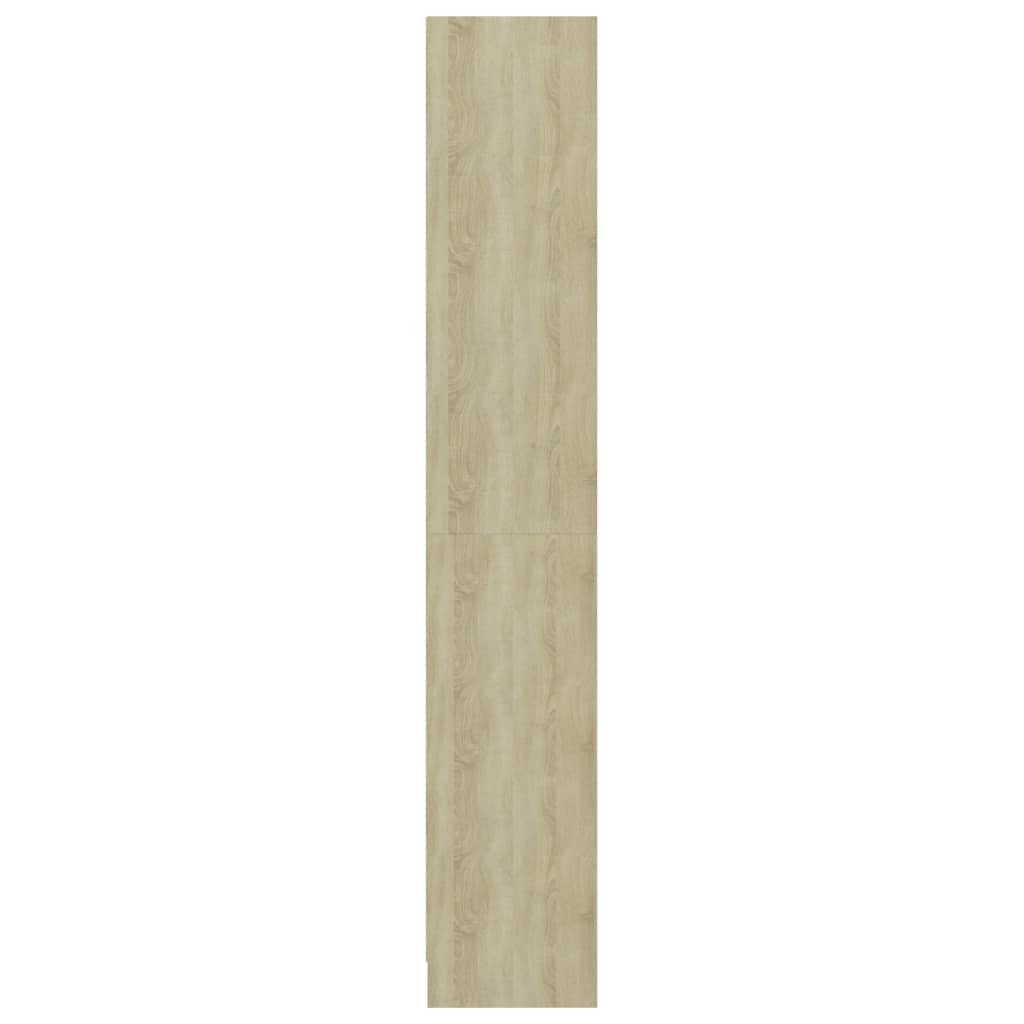 Estantería Valis 4 niveles blanco/roble claro 142x40x24 cm