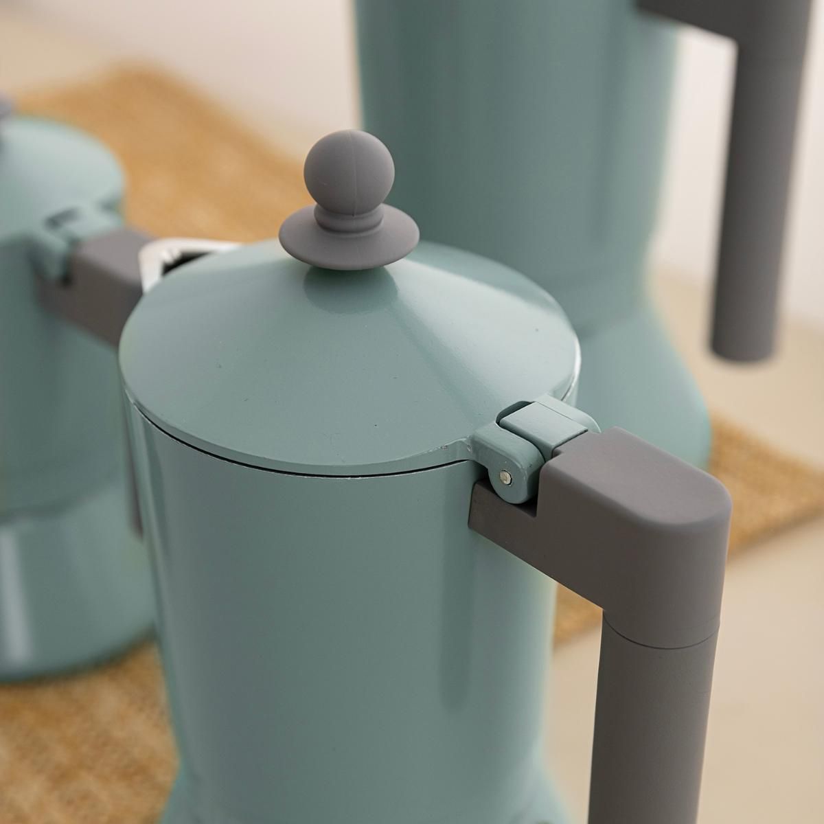 Cafetera-Ozon-Quid-3-tazas-aluminio-fundido-verde-detalle