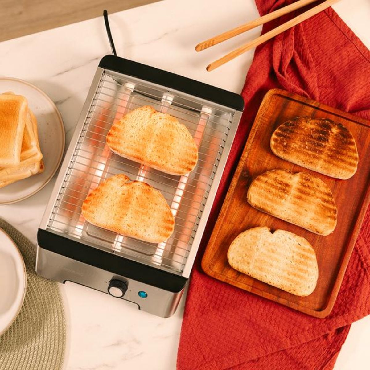 Tostador-horizontal-Cecotec-NiceSlice-Inox-1000W-control-mecanico
