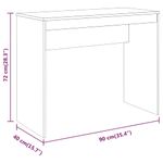 Escritorio Apolo rectangular roble oscuro 72x90x40 cm 8