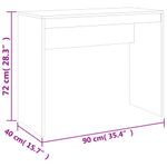 Escritorio Apolo rectangular roble 72x90x40 cm 8