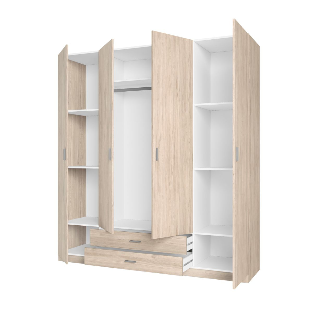 Armario-Roma-4-puertas---2-cajones-natural-215x198x526-cm