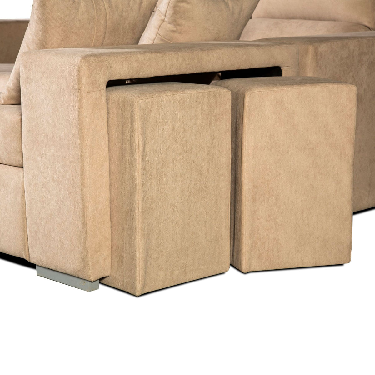Sofá chaiselongue Marbella 3 plazas reclinable y deslizante beige frente derecho 3