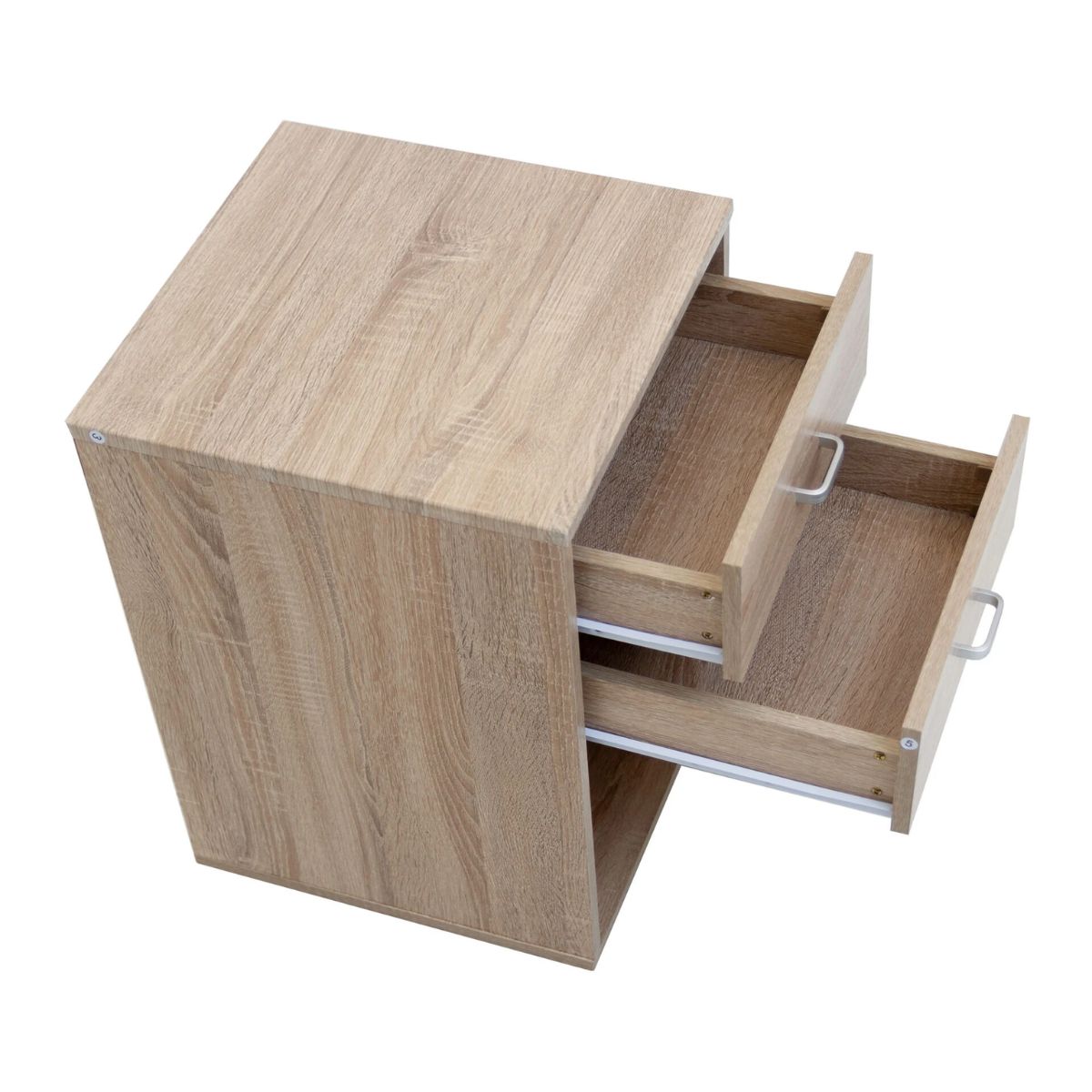 Mesita-de-noche-Aitana---2-cajones-natural-60x40x40-cm