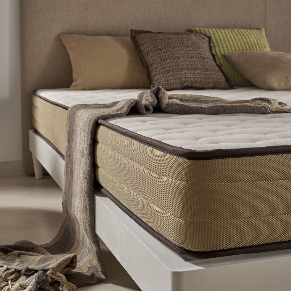 Colchon-Visco-Luxury-Bamboo-Confort-nucleo-Pro-Nature-beige-marron-21-cm-detalle