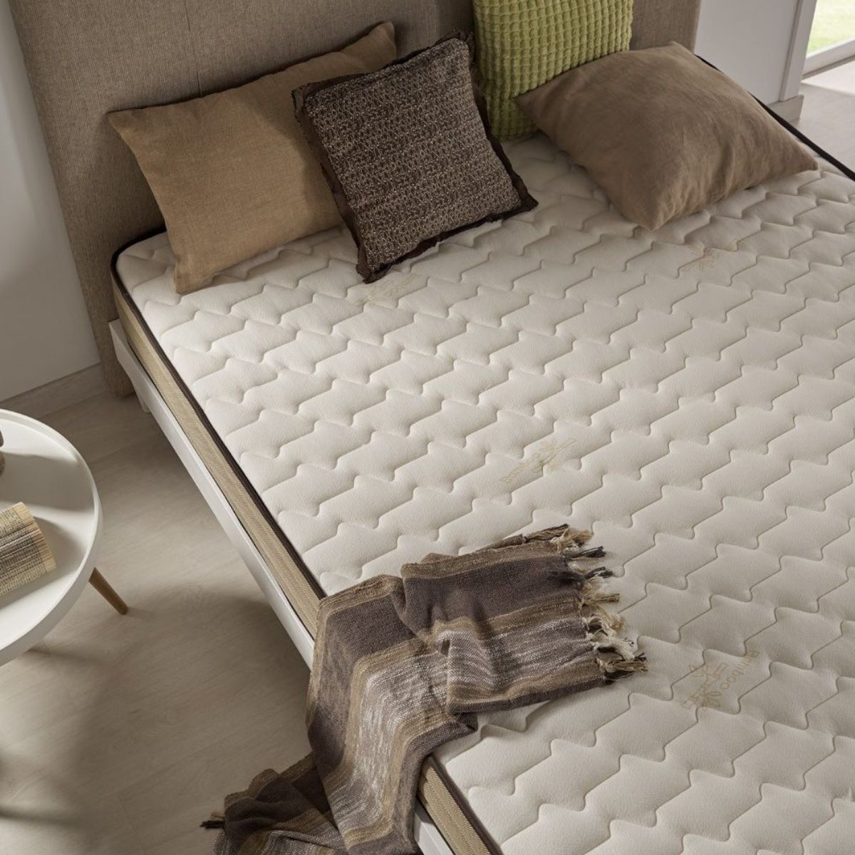 Colchon-Visco-Luxury-Bamboo-Confort-nucleo-Pro-Nature-beige-marron-21-cm