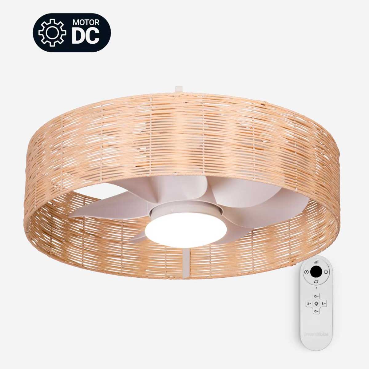Ventilador de techo Calma 7020WM Universal Blue DC 28W blanco/natural Ø60 cm