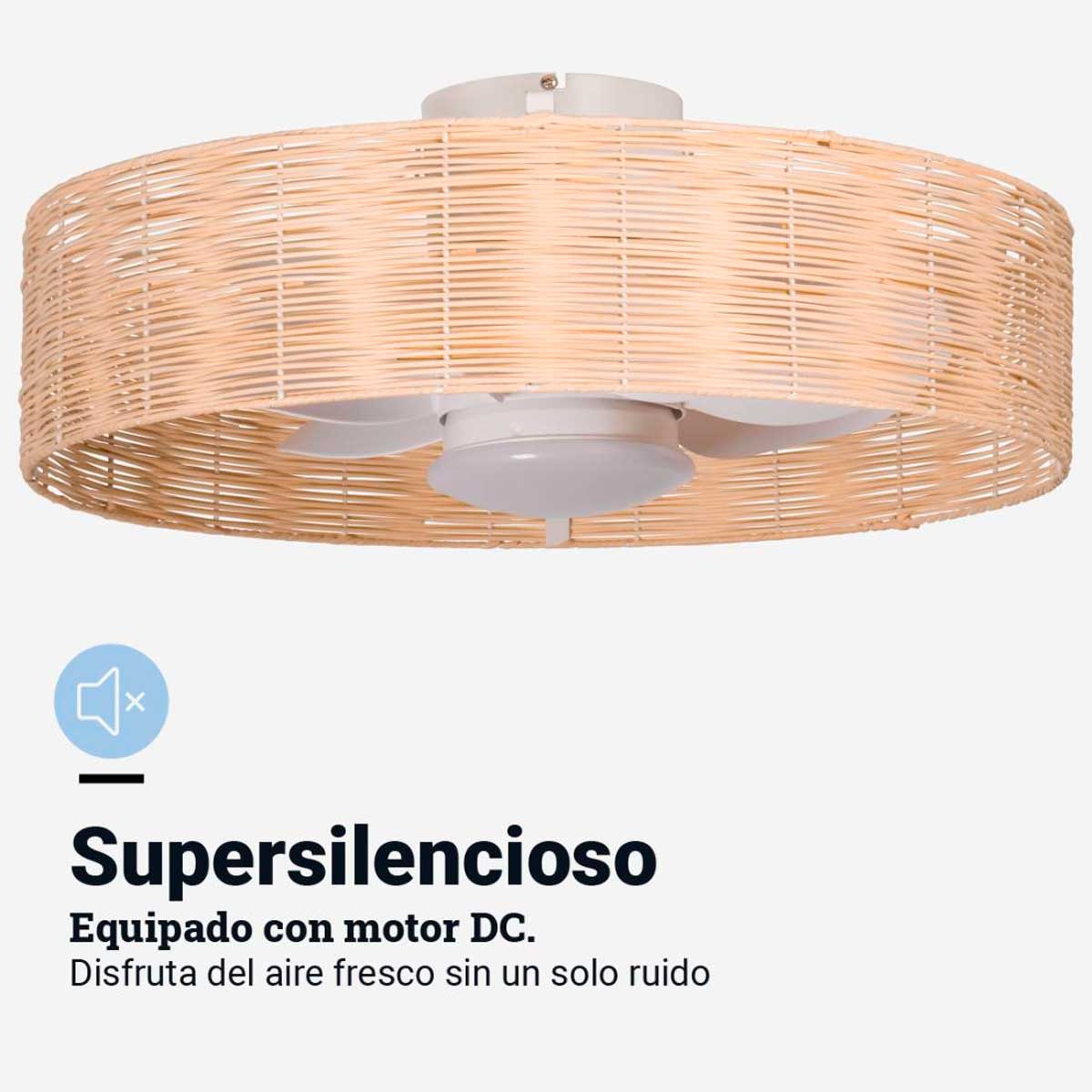 Ventilador de techo Calma 7020WM Universal Blue DC 28W blanco/natural Ø60 cm 4