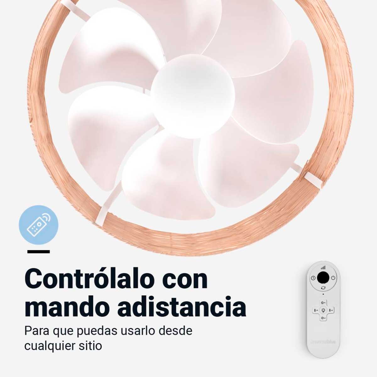 Ventilador de techo Calma 7020WM Universal Blue DC 28W blanco/natural Ø60 cm 5