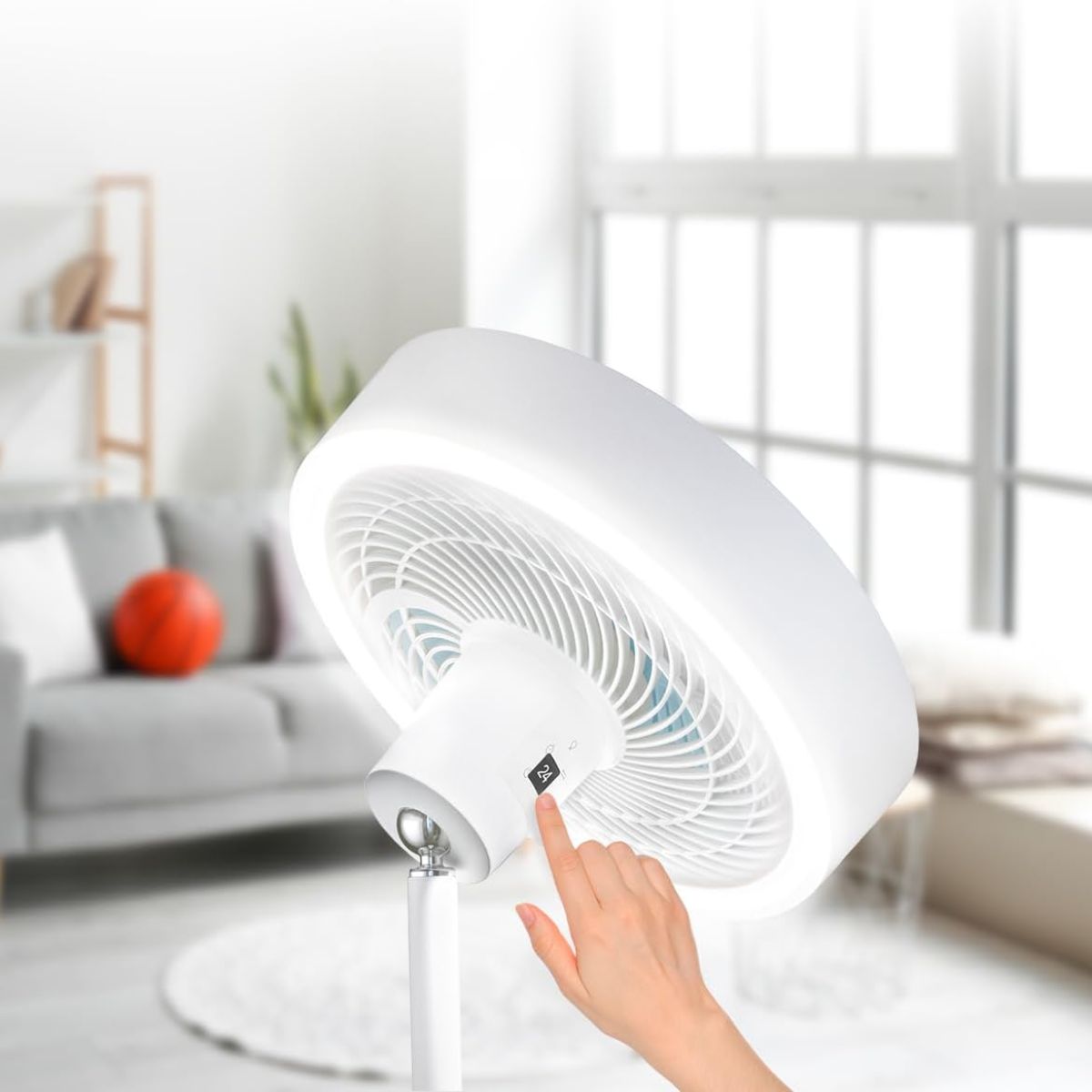 Ventilador-de-pie-Cecotec-EnergySilence-FanLamp-36W-aro-de-luz-LED-reversible-blanco
