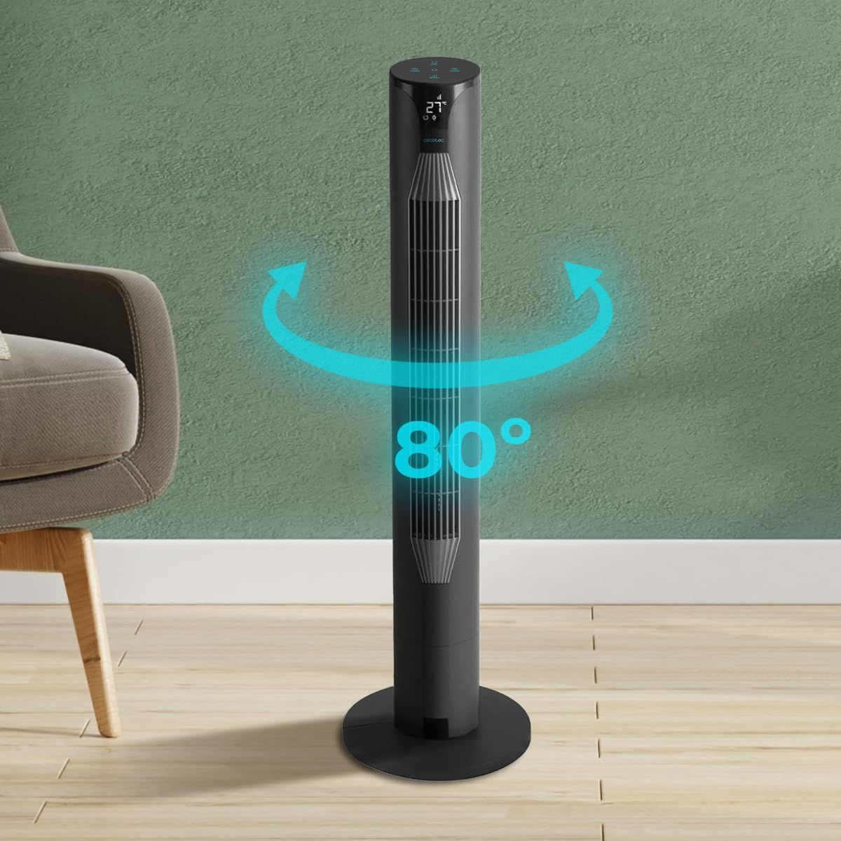 Ventilador-de-torre-Cecotec-EnergySilence-8150-Skyline-55W-mando-a-distancia-negro-106-cm