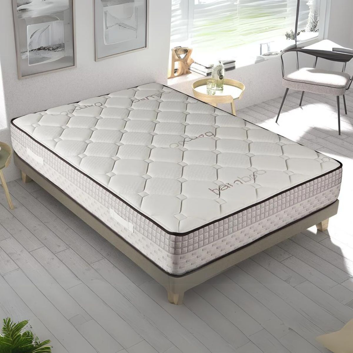 Colchon-Bamboo-viscoelastico-nucleo-Eliocel-HR-alta-densidad-blanco-26-cm