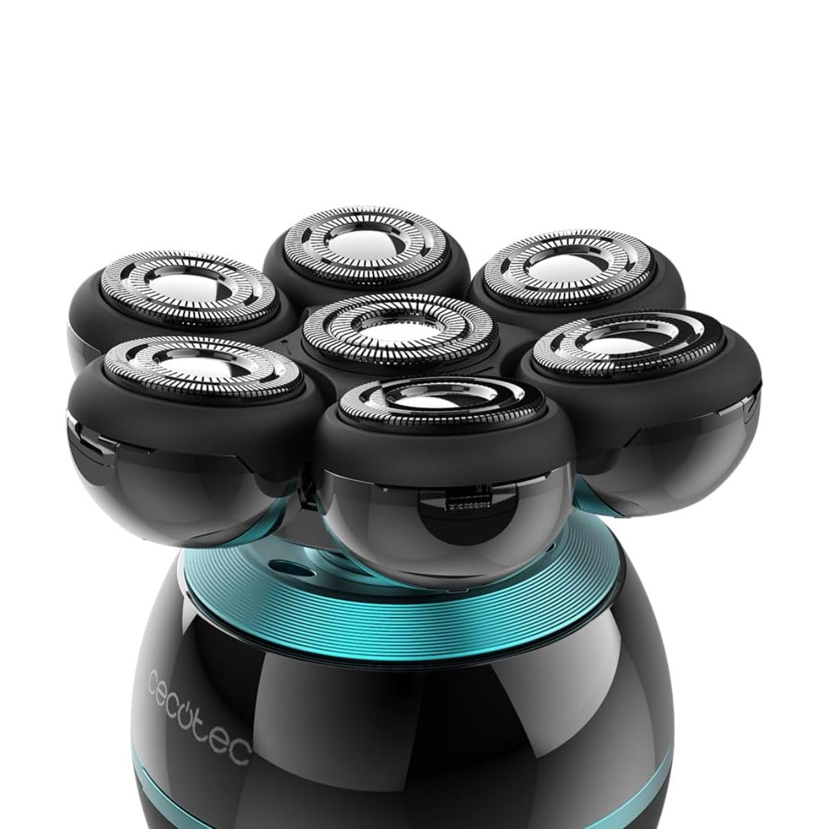Afeitadora-Cecotec-Bamba-PrecisionCare-Skull-recargable-7-cuchillas-negro-detalle