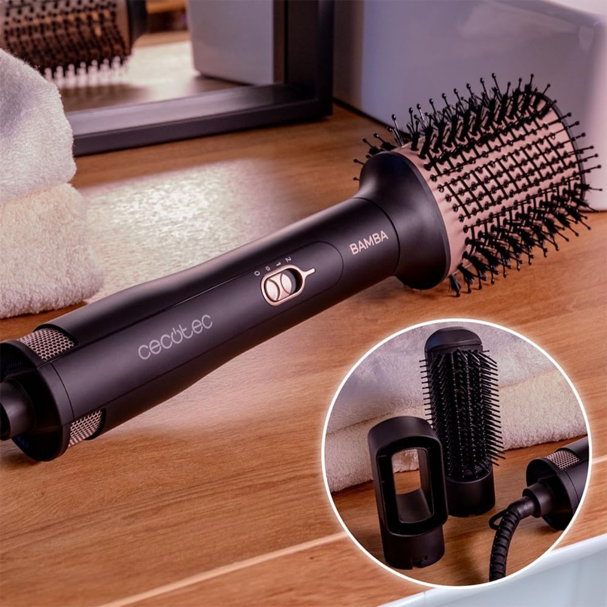 Cepillo-de-aire-Cecotec-Bamba-CeramicCare-3in1-Styler-cabezales-2-velocidades-negro