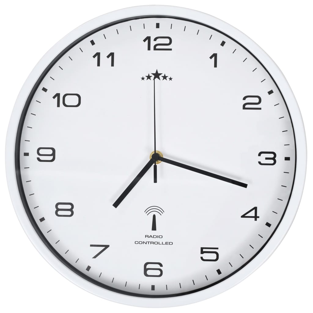 Reloj de pared Cloc radiocontrol 31 cm blanco/negro