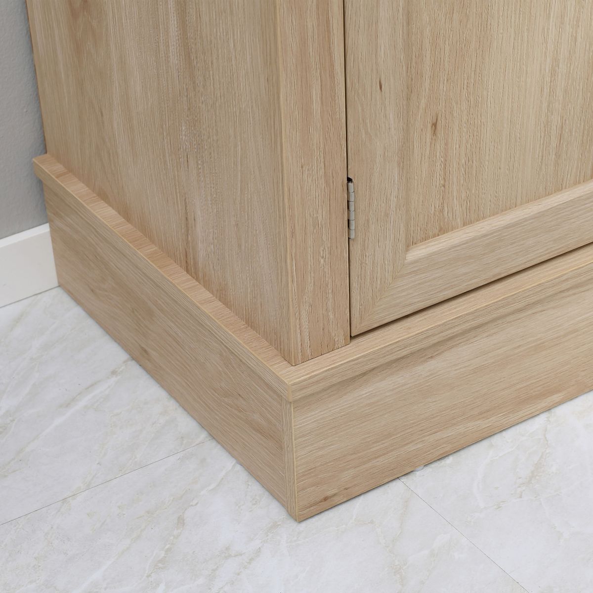 Aparador Crayke Homcom 4 puertas + cajón + estante roble 183x74x39,5 cm