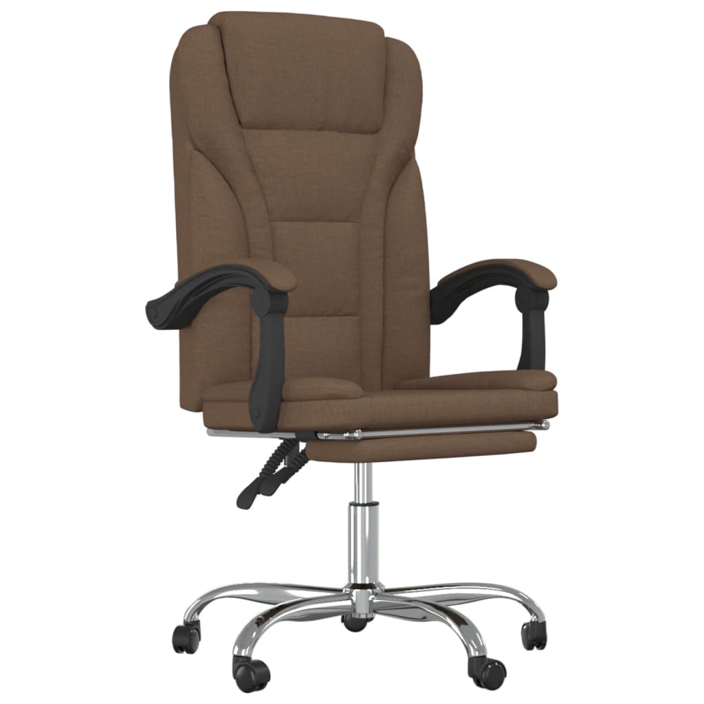 Silla de oficina Simos reclinable altura ajustable marrón 112,5-122x63x56 cm