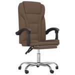 Silla de oficina Simos reclinable altura ajustable marrón 112,5-122x63x56 cm