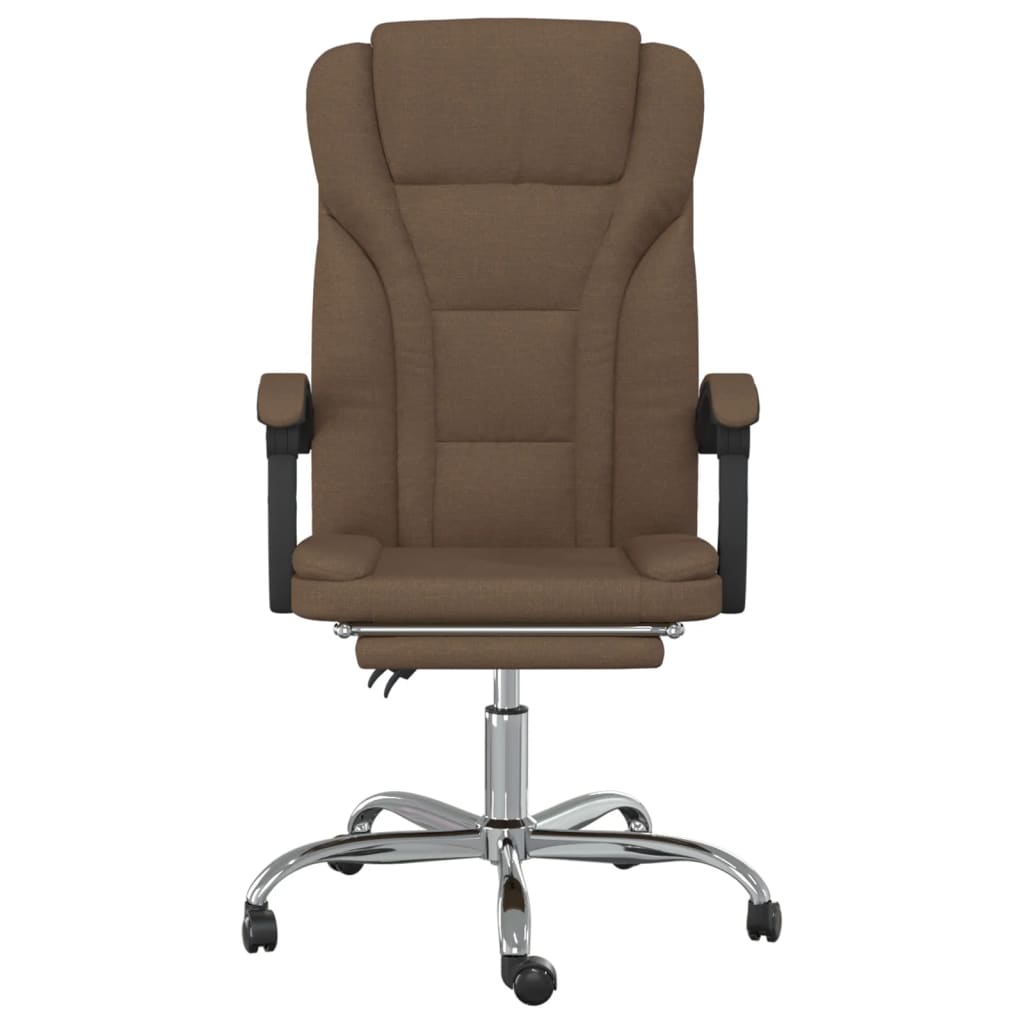 Silla de oficina Simos reclinable altura ajustable marrón 112,5-122x63x56 cm
