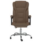 Silla de oficina Simos reclinable altura ajustable marrón 112,5-122x63x56 cm