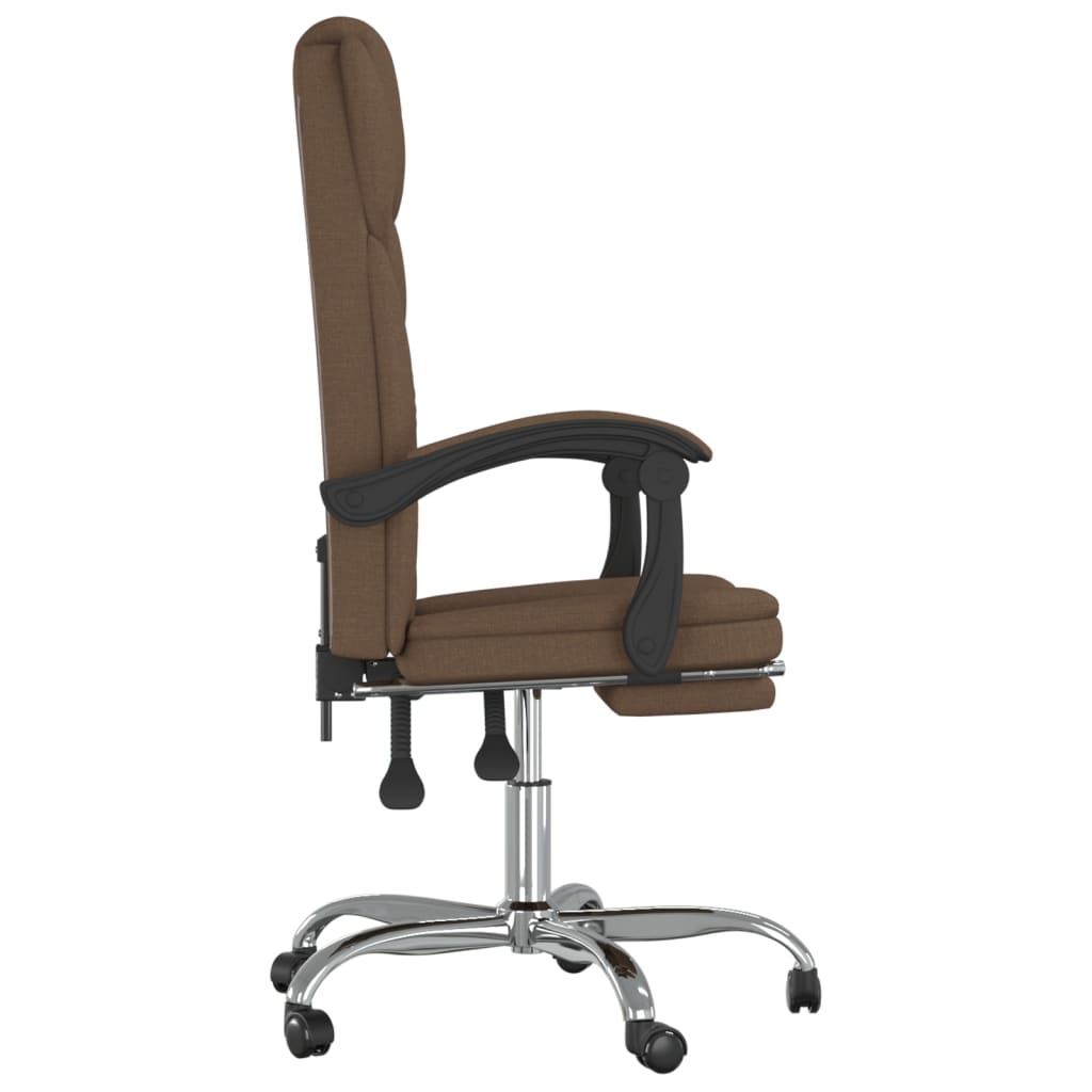 Silla de oficina Simos reclinable altura ajustable marrón 112,5-122x63x56 cm