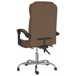 Silla de oficina Simos reclinable altura ajustable marrón 112,5-122x63x56 cm