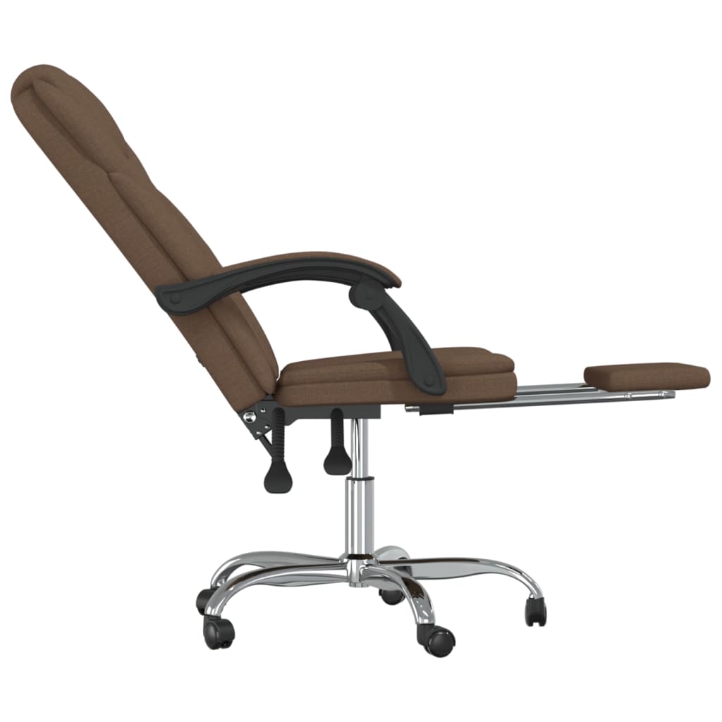 Silla de oficina Simos reclinable altura ajustable marrón 112,5-122x63x56 cm