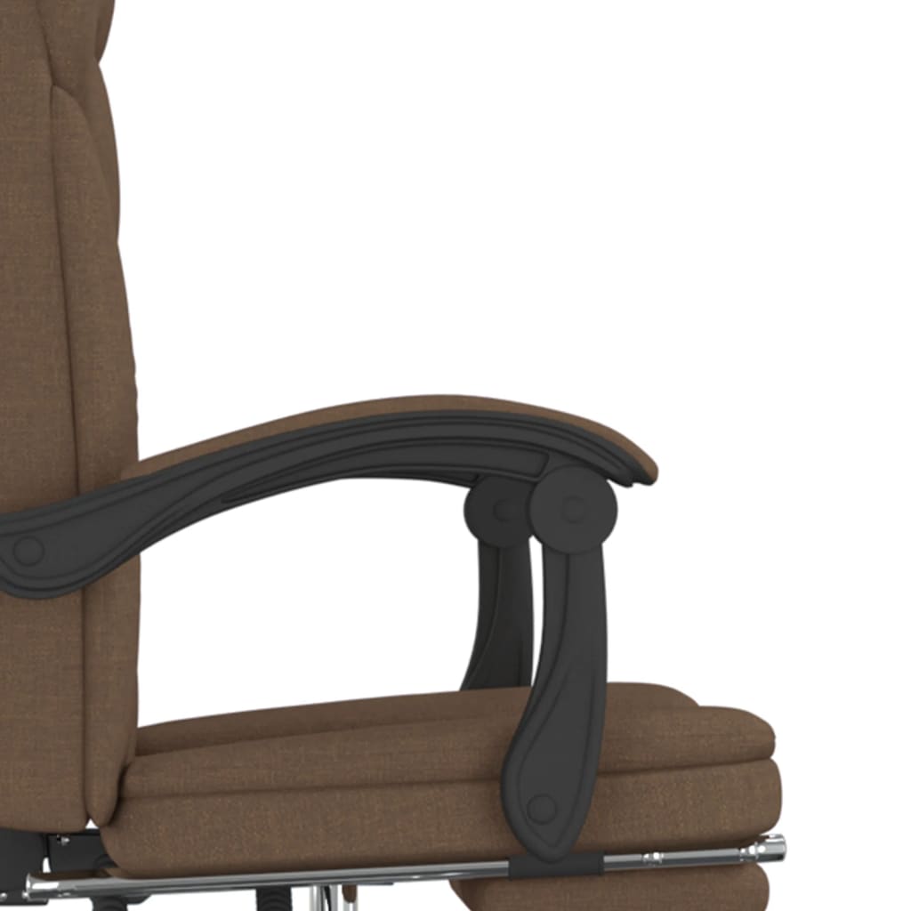 Silla de oficina Simos reclinable altura ajustable marrón 112,5-122x63x56 cm