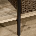 Perchero Milse Homcom 4 estantes + barra natural/negro 170,5x100x46 cm
