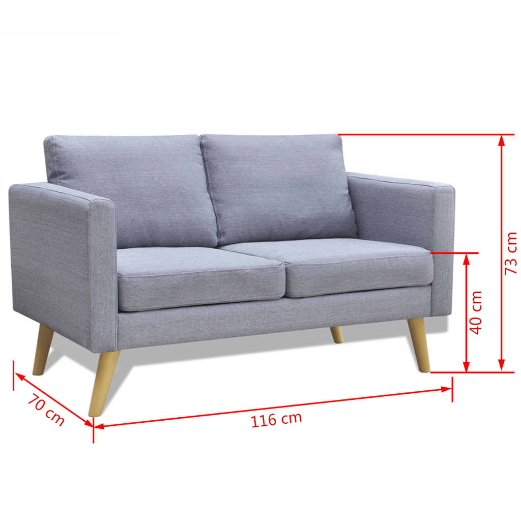 Conjunto de sofás Iria 2 y 3 plazas gris claro 8