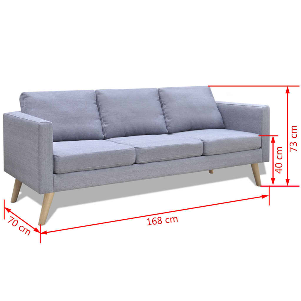 Conjunto de sofás Iria 2 y 3 plazas gris claro 9