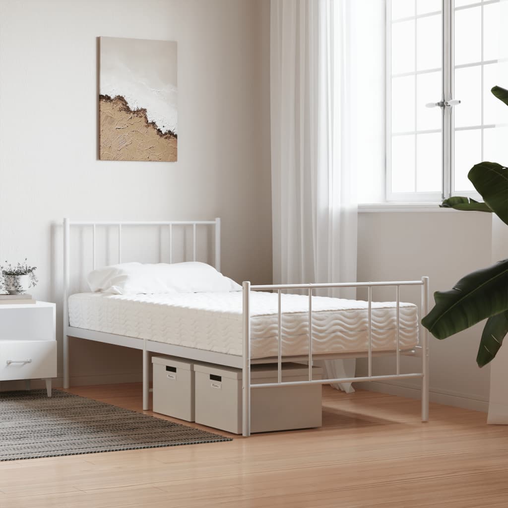 Colchón de espuma Lycka firmeza media alta blanco  80x200 cm