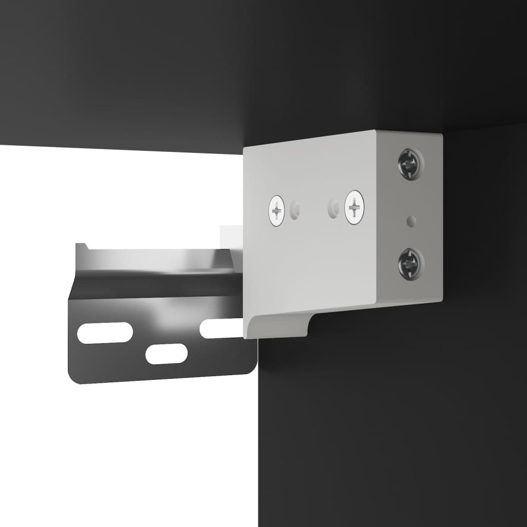Pack de 2 armarios Riga de pared negro 90x69,5x34 cm