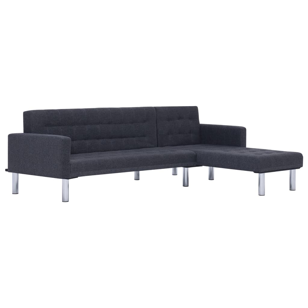 Sofá cama chaiselongue Five gris oscuro 69x218x155 cm