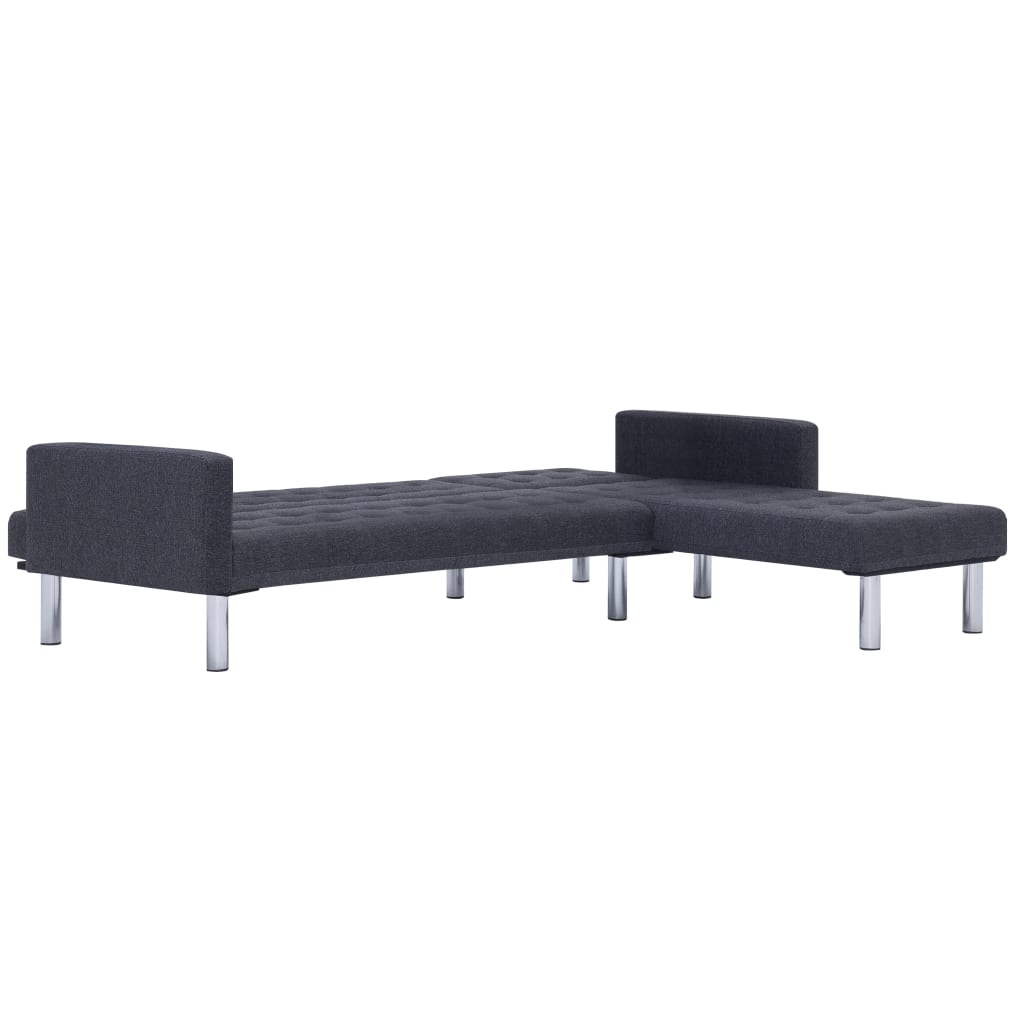 Sofá cama chaiselongue Five gris oscuro 69x218x155 cm
