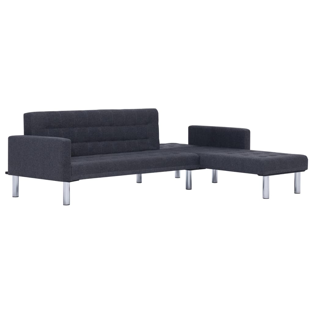 Sofá cama chaiselongue Five gris oscuro 69x218x155 cm