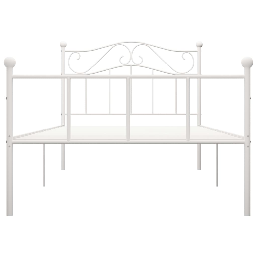 Estructura de cama River metal blanco 100x200 cm