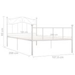 Estructura de cama River metal blanco 100x200 cm