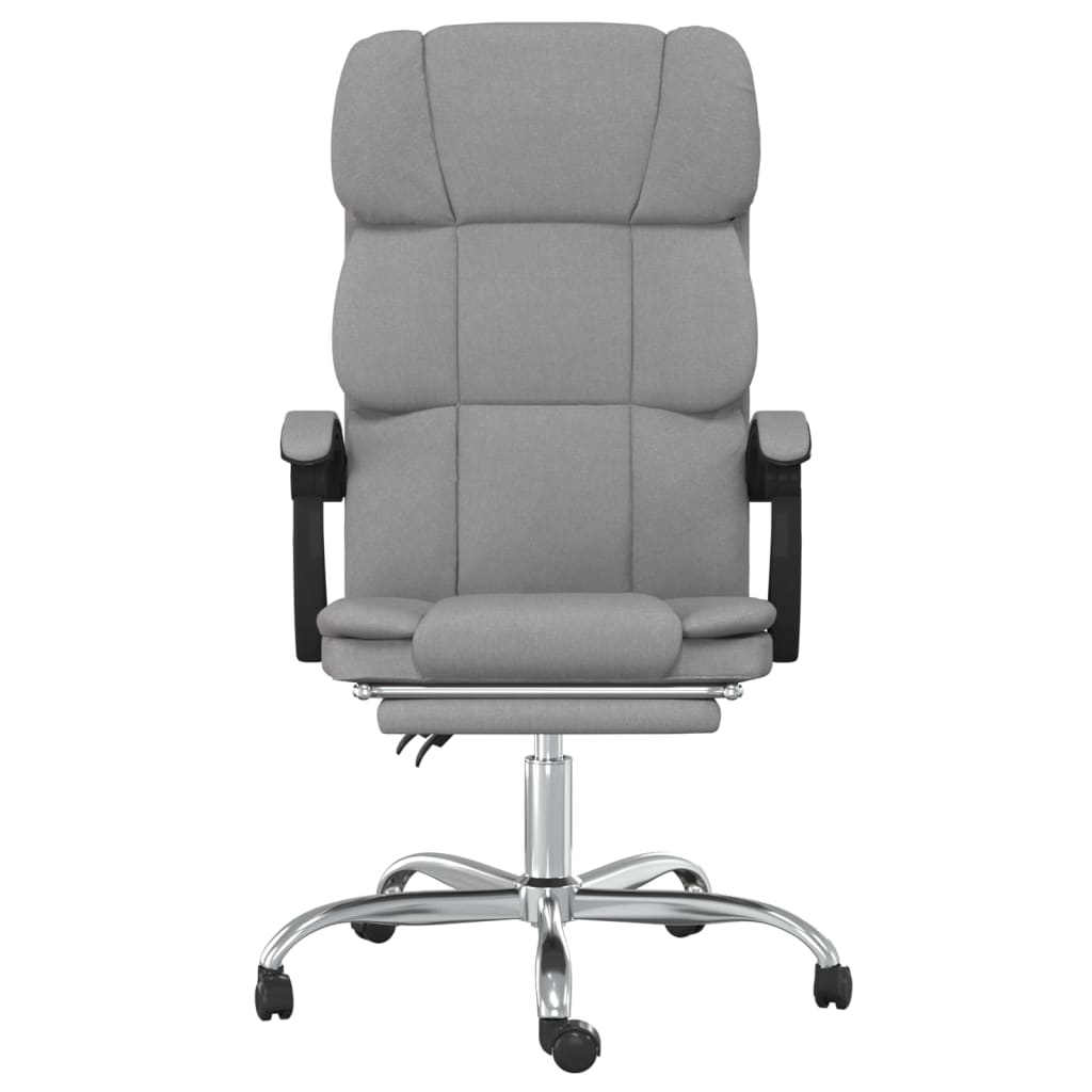Silla de oficina Álamo reclinable altura regulable gris claro 112,5-122x63x56 cm