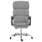 Silla de oficina Álamo reclinable altura regulable gris claro 112,5-122x63x56 cm
