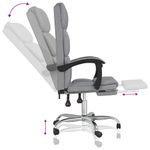 Silla de oficina Álamo reclinable altura regulable gris claro 112,5-122x63x56 cm