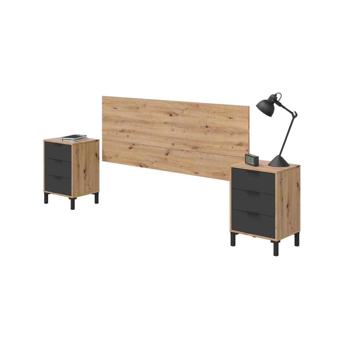 Conjunto-de-dormitorio-Enzo-cabecero---2-mesitas-roble-antracita-lateral