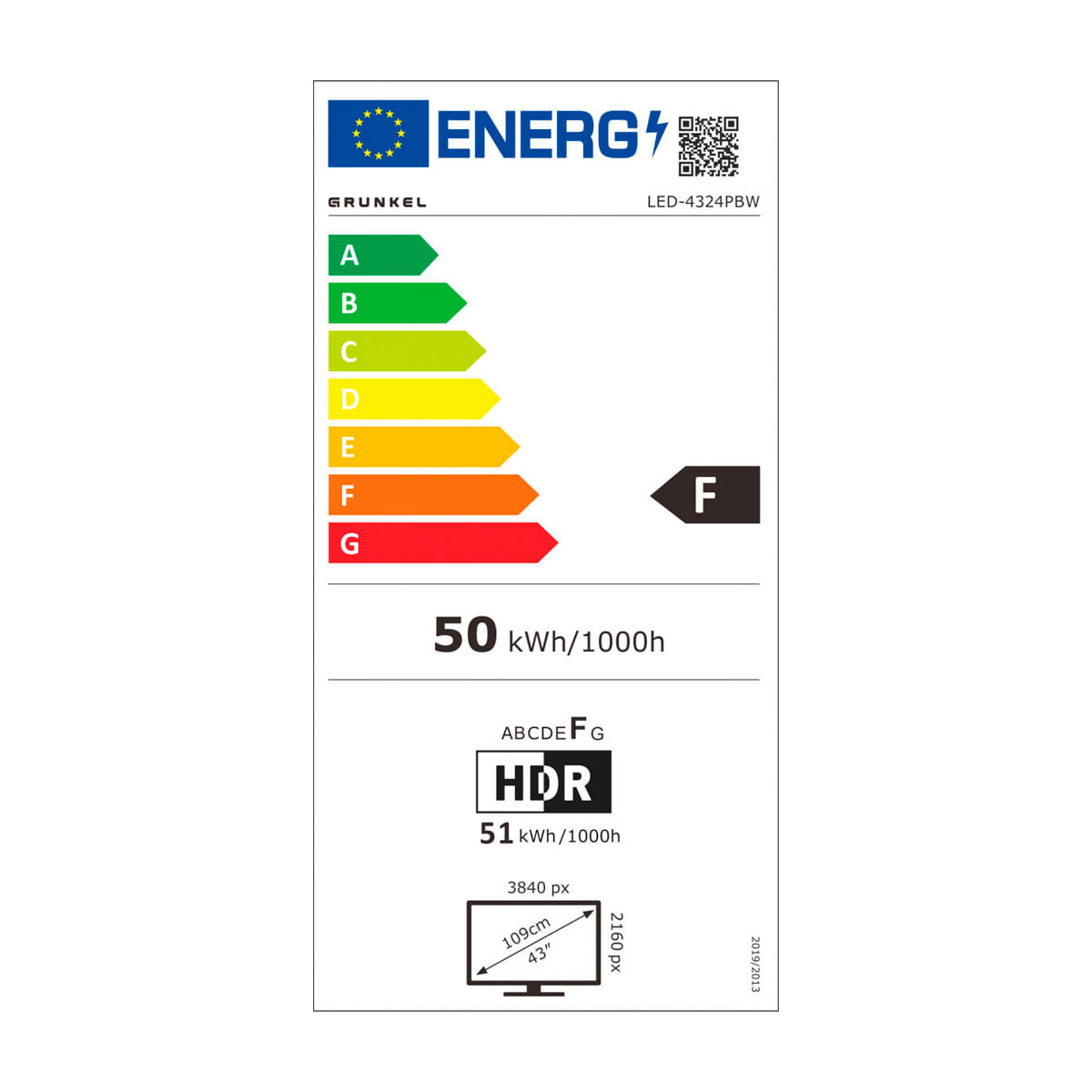 Televisor-Smart-TV-Grunkel-LED-4324PBW-43’’-WebOS-negro-etiqueta