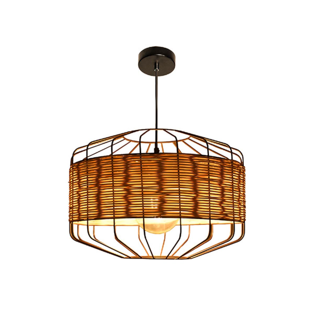 Lampara-de-techo-Solange-Lumit--60W-mimbre-natural-marron-Ø35x-175-cm-detalle